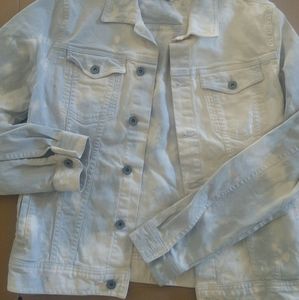 Topman Custom Acid Wash Denim Jacket